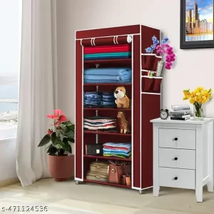 DIY Shoe Rack Stand 6 Layer Maroon