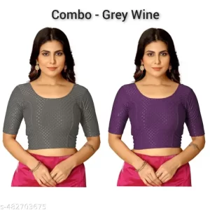 Trending Daily wear Blouses Wear Dobby Strechable Combo Blouse Smt 1