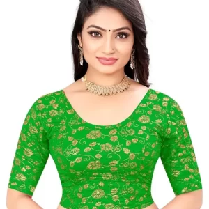 Leaves & Flower foil printed designer blouse for women