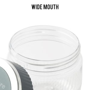 CELLO Mint Canister | Food grade and BPA free canisters | Air tight seal & Stackable Transparent | 1000ml Each 2 Unit, Grey