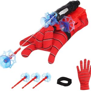 MOROVIK Spider Web Shooters Toy for Kids Fans, Hero Launcher Wrist Toy Set, Cosplay Launcher Bracers Accessories, Sticky Wall Soft Bomb Funny Children’s Educational Toys, Multicolor (Multi)