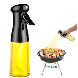 Vasukie 2-in-1 Olive Oil Sprayer and Dispenser Bottle for Kitchen | 500ml Glass Oil Bottle with Premium Nozzle | Cooking Oil Sprayer for Healthy Cooking and Salad Making (Spray Bottle)