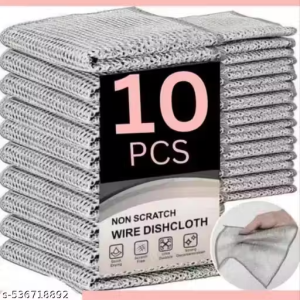 Younger styles non scratch dishwash clothes scrubber stainless pack of 10