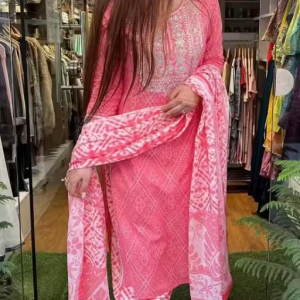 Women Viscose Rayon Kurta Pant Dupatta Set