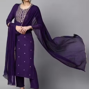 Shree Ramkrishn Fab Women Viscose Rayon Kurta Pant Dupatta Set