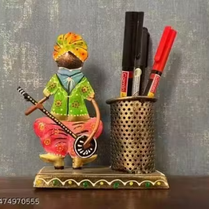 Malik Designs Antique Musician Pen Holder / Pen Stand – Decorative Pen Holder / Gifts