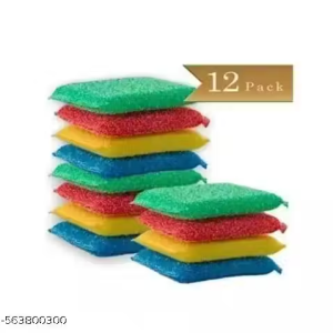 Foam pad Scrubber PACK OF 12PC for kitchen sink cleaning and tile cleaning