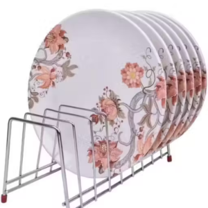 Steel Plate Rack | Dish Rack | Plate Stand | Dish Stand | Lid Holder Utensil Rack for Kitchen