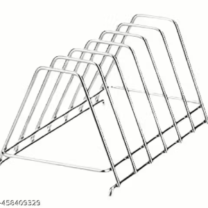Multipurpose Chrome Plated Stainless Steel Dish thali Plate Rack Holder Stand for Kitchen Utensil Rack, Pot lid Holder (9 Sections Plate Rack)