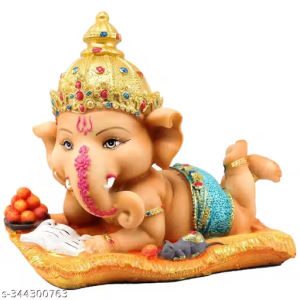 HC VILLA – Ganesh Idol for Home Décor & Decorative Ganesha Statue for Decoration and Office Gift Item (16 cm X 12.9 cm)