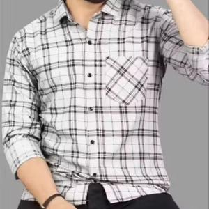 Latest White Checked Men Shirts