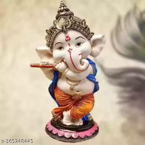 PICKARTME Premium Handcrafted Bansuri Ganesha | For Gifting Ganesha Idol