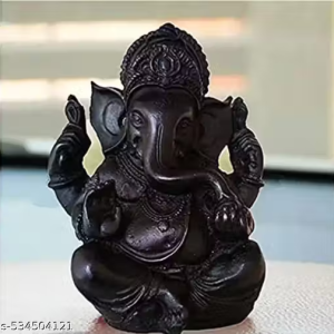 Ganesha Idol God Ganesha Showpiece Murti for Car Dashboard Statue Ganpati Figurine Handcrafted Resin Little Lord Kaan Ganesha Sculpture Luck & Success Diwali Gifts Home Decor Office Desk Pooja rum