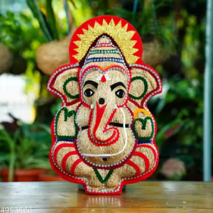 lord ganesh wall/pooja room hanging,15 inches vetiver root big mantapa ganesh hanging