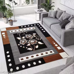Aesthetic Rugs Most Prefer Modern Design Acrylic Carpet for Living Room, Bedroom and Hall (150X210 CM) 5 X 7 Feet Color Multi