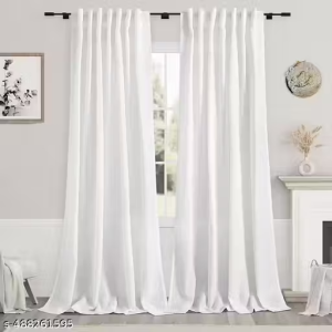 Solid Pattern Curtains for Window and Door Pack Of 1
