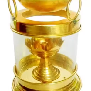 Traditional Brass and Glass Diya