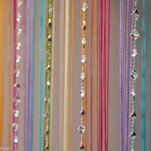 Fancy string threads door curtain Multicolor 7 feet set of 1 piece