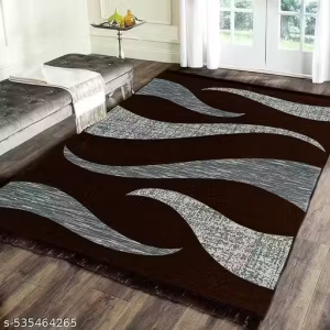 beautiful cheniel carpet 5/7 feet lovely dzine ♥️♥️♥️ dark brown colour