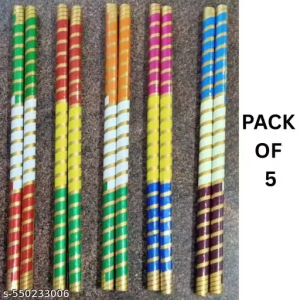 Pack of 5 FM navratri special dandia sticks for the navratri festival for garba night for boys and girls