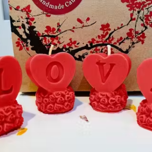 Mini LOVE Candle Set – Love Gift Set of 4 Tiny candles