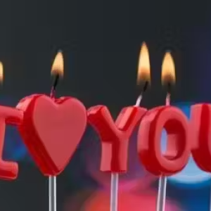 I Love You Cake Candle for Birthday, Anniversary & Party Celebration (Pack of 1)