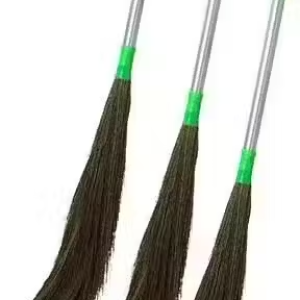 THREE STONE – Steel Broom | Extra Long 52 Inch | Stainless Steel Handle | 500g Heavy Duty | Long Lasting Garo-Hill Grass Jhadu for Home & Office Cleaning (Pack of 3)