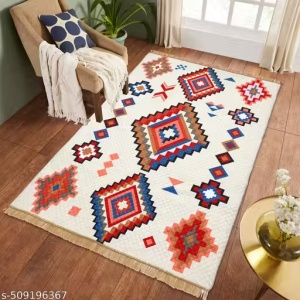 MST CORP Super Quality Carpet 5×7 Feet | Soft Velvet Rug Attractive Design for Living Room, Hall & Bedroom | Floor Carpet for Home | Designer Dari for Floor 150×210 cm | Non-Slip, Trendy & Durable Kalin