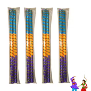 Dandiya Navratri Garb1Pair Beautiful Dandiya Sticks for Marriage, Festivals Dandiya Celebrations 15 INCH Set of 4