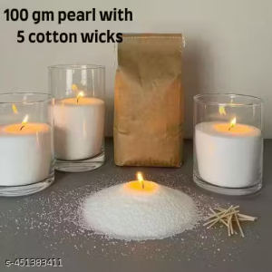 Peaknock Pearl candles | Most Unique Home Decor | Premium White Sand Pearls Candle | Bliss for Candle Lovers | Large