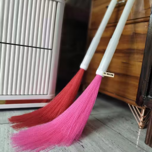 Dust-Free Foldable Washable Broom – Pack of 2, 40 Inch | Durable & Lightweight Cleaning Solution for Home & Office- Pink, Red