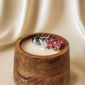 Wooden Glass Scented Candle