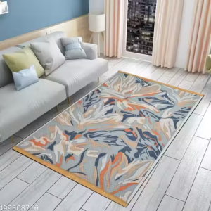 Riva 5 x 7 Feet 3D Multi Printed Abstract Carpet Rug Runner and Carpets for Bedroom/Living Area/Home with Anti Slip Backing (5×7 ft)