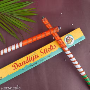 handmade wooden Dandiya sticks 1 pair | Dandiya for dance | Dandiya for garba| Dandiya for Navratri | Dandiya with ghungroo | length 15 inch