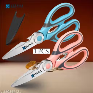 Multi Purpose Stainless Steel Kitchen Shears- Sharp & Durable Scissors for Poultry, Fish, Meat, Vegetables, Herbs, Bones – Dishwasher Safe – Black