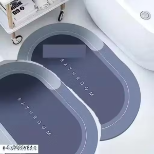 sillicon Super Absorbent Door Mats (40×60) Bath Mat Anti Skid Quick Drying Bathroom & Water Absorbent Carpets Kitchen Entrance Door Mats (Multicolour) (Multi Designs)