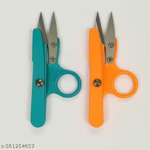 Premium Thread Cutter Scissors – Pack of 2 (Teal & Orange)