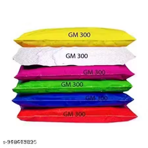 Rangoli colors Yellow, White, Pink, LightGreen, Darkblue, Red 300 Grams in Each Packets Total 1800 Gram