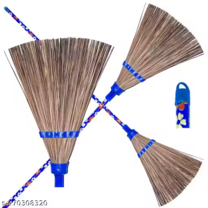 D AGRI ORGANICS | 6 Feet long Garden Broom, Outdoor Sweeping Brush, Long Handle Replaceable Essential for Large area (1)