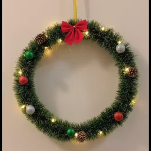 Christmas Wreath Christmas Xmas Tree Door Wall Hanging Ornaments Decoration Items/Christmas Gifts/Christmas Decoration Items/Door Hanging/Wall Hangings Wreath Pack of 1 / 25cm