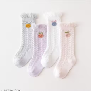 SYGA 4 Pairs Baby Socks Combo mesh thin newborn Baby Socks over the knee socks Suitable for 0-3 Years old baby