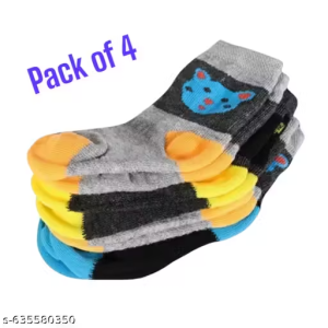 Kids socks for boys and girls pack of 4