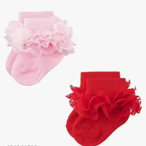 Socks Princess Lace Socks Cotton Lace Baby Short Socks (pack of 2)