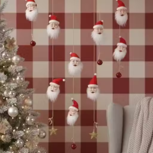 Christmas decoration Santa clause series for decorative hangings for room living room shops || Christmas decoration|| Hanging star ornaments|| Christmas decoration|| Christmas decoration Santa clause|| PACK OF 12 || 9cm ||