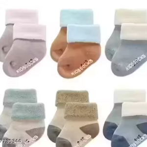 Pair Of 3 New Born Baby Ankle Length Socks Woolen Socks For Baby Boys And Baby Girls Warm Thick Terry Socks For Kids Infants Socks (Asoorted Colors And Designs) Pack Of 3 Pair,Assorted / Bacho Ki Socks / Soft Socks / Jurab / Trending Socks / Unique Socks
