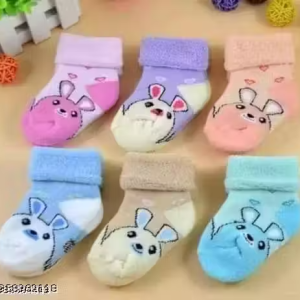 Goyoku Newborn Baby Socks Kids Pack of 3 Warm Woolen Socks for Kids (0-6 Months) Winter socks Ankle length for Kids Baby boys And Baby girls Multicolor