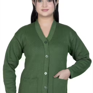 Women Stylish Knitted Winter Cardigan Trendy Buttoned Woolen Sweater for Women Women Warm Textured Sweater Classic Knitted Full Sleeve Woolen Sweater Women Cozy Winter Cardigan