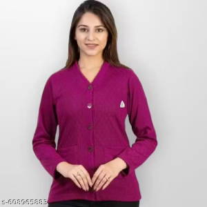 Comfortable & Stylish Sweater for Women | Woolen Winter Wear Cardigan (Pack of 1) (NT/ST)