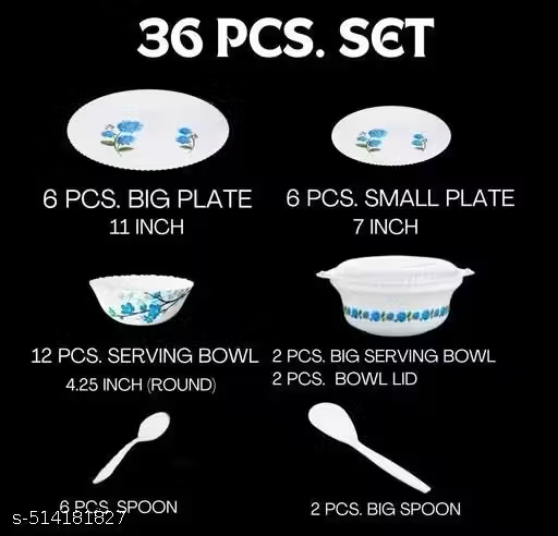 pixel_art_small - 2026-01-05T171312.483 Plastic Unbre Designed Dinner Set