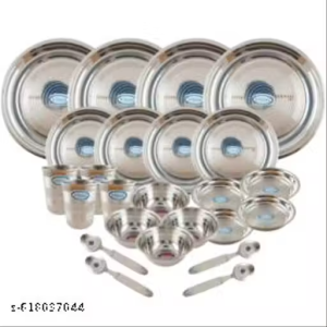 24-Piece Stainless Steel Dinner Set for 4 | Mirror finish with elegant & Premium design | dishwash safe | stackable & space-saving | Ideal for families or guests |Durable Steel Dinnerware for Home & Gifting